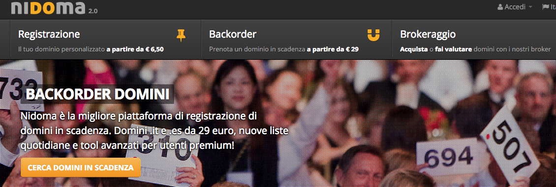 Nidoma è una piattaforma di backorder per domini scaduti