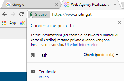 Sito Web con Certificato SSL