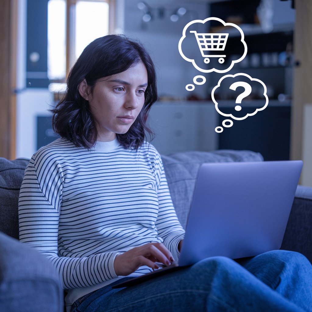 Persona che fa una ricerca sul web