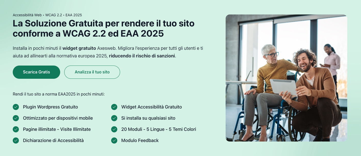 Axess Web plugin accessibilità gratuito
